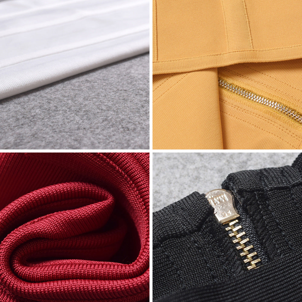 Sexy sleeveless zipper bandage dress lingerie