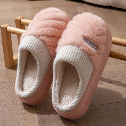Women's Cotton Slippers Indoor Non-slip Thick-soled Cotton Slippers