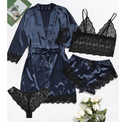 4-piece Lace Bra And Panties