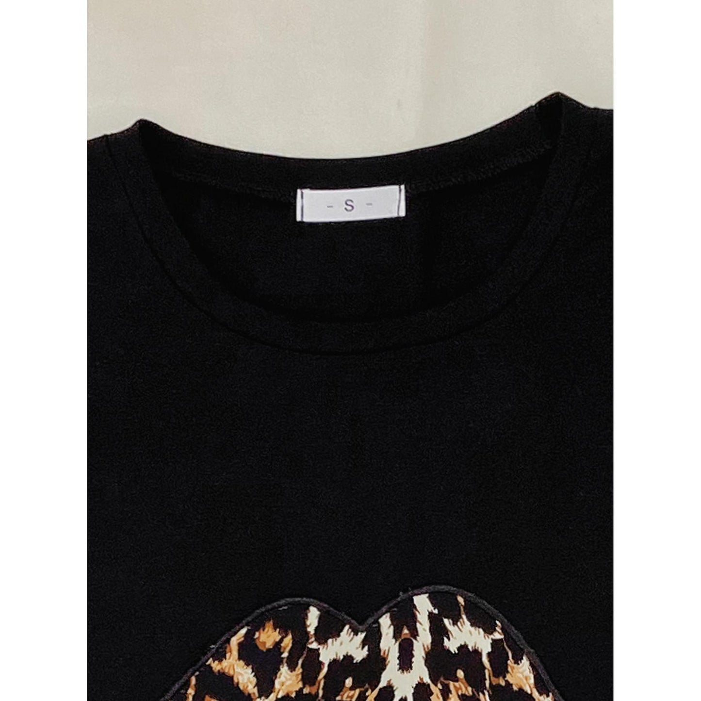 Leopard Print Short Sleeve Pajamas