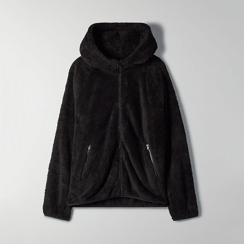 Fleece zip-up hoodie