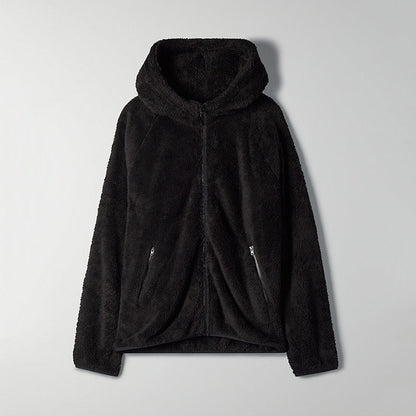 Fleece zip-up hoodie