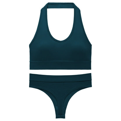No Underwire Push Up Sports Bra Set