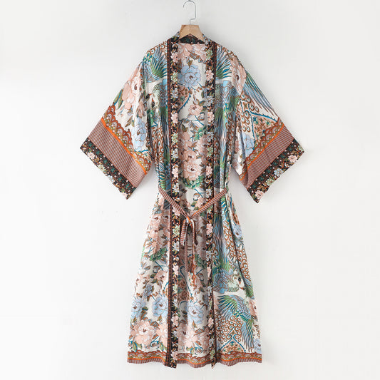 Kimono Print Robe