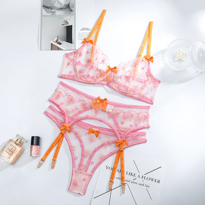 Lace Love Girl Embroidered Mesh Set