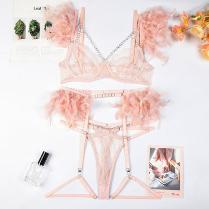 Feather Chains Lace Sexy Lingerie