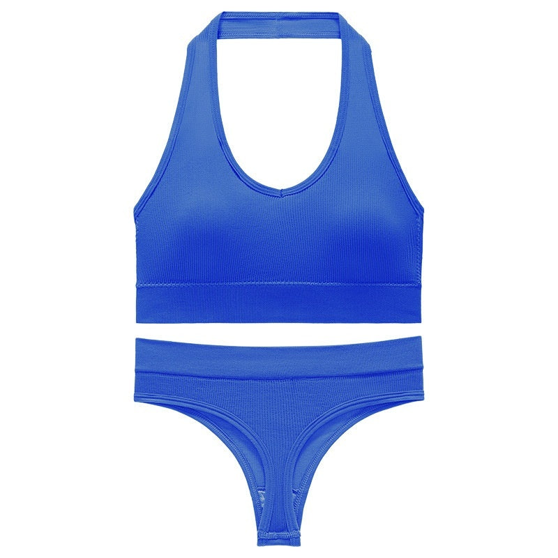 No Underwire Push Up Sports Bra Set