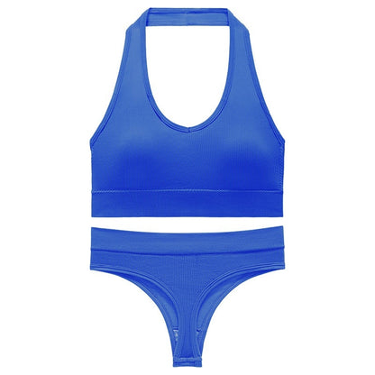 No Underwire Push Up Sports Bra Set