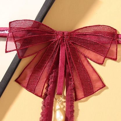 embroidered bow panties
