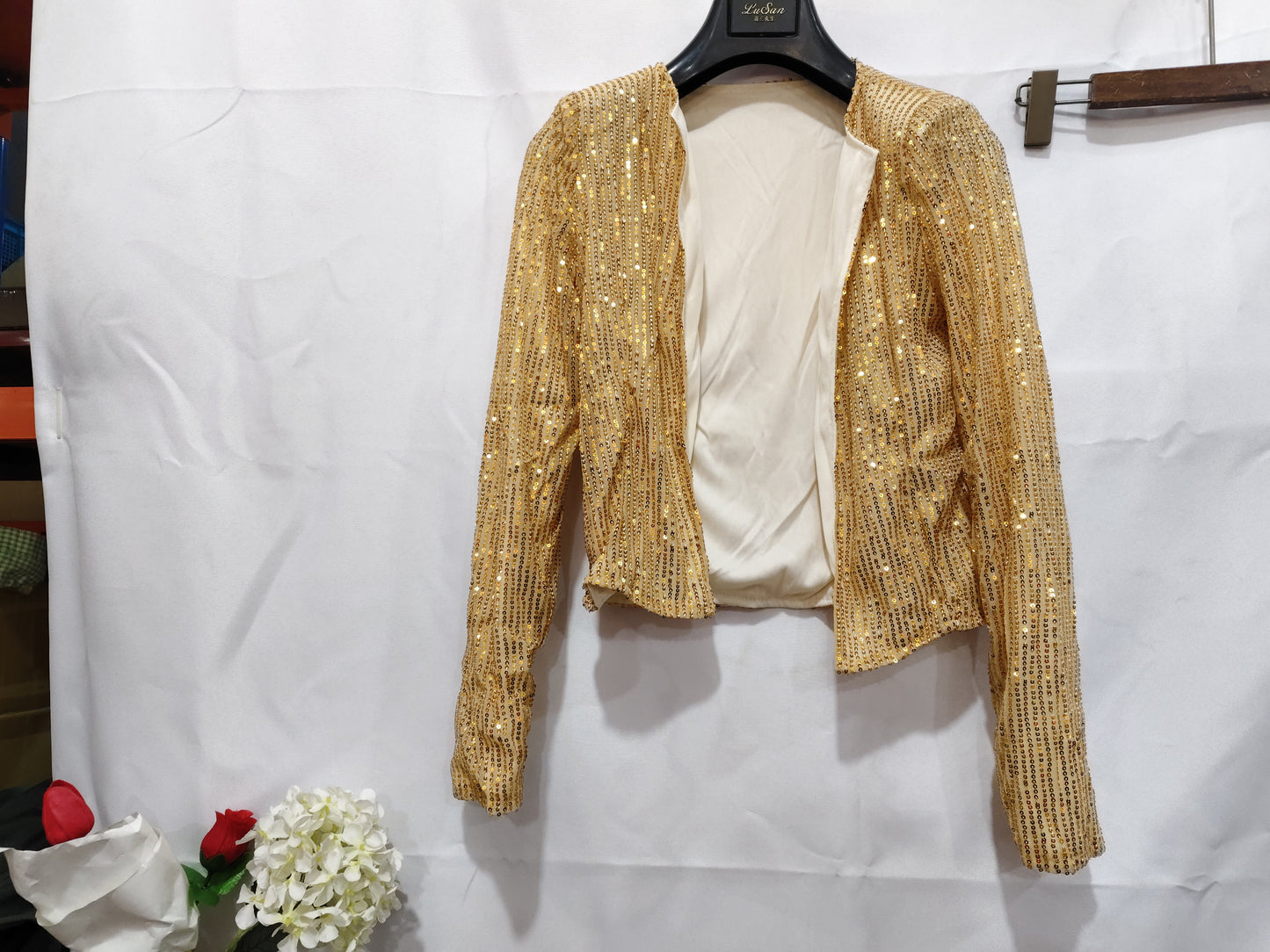 Sequined Slim Fit Blazer