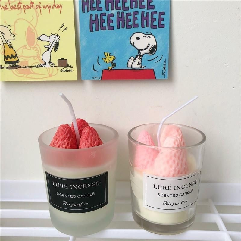 Strawberry Scented Candle Lasting Room