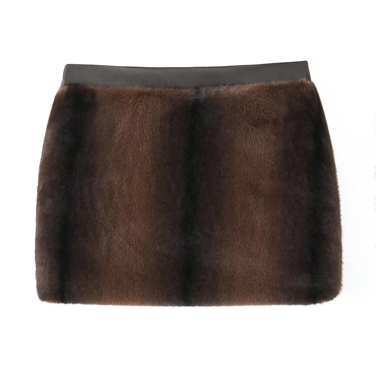 Elegant Artificial Fur Effect Lingerie Skirt