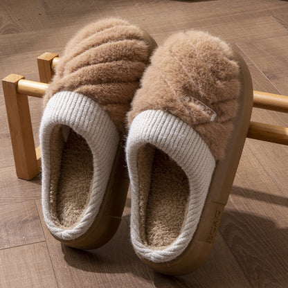 Women's Cotton Slippers Indoor Non-slip Thick-soled Cotton Slippers