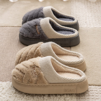 Women's Cotton Slippers Indoor Non-slip Thick-soled Cotton Slippers