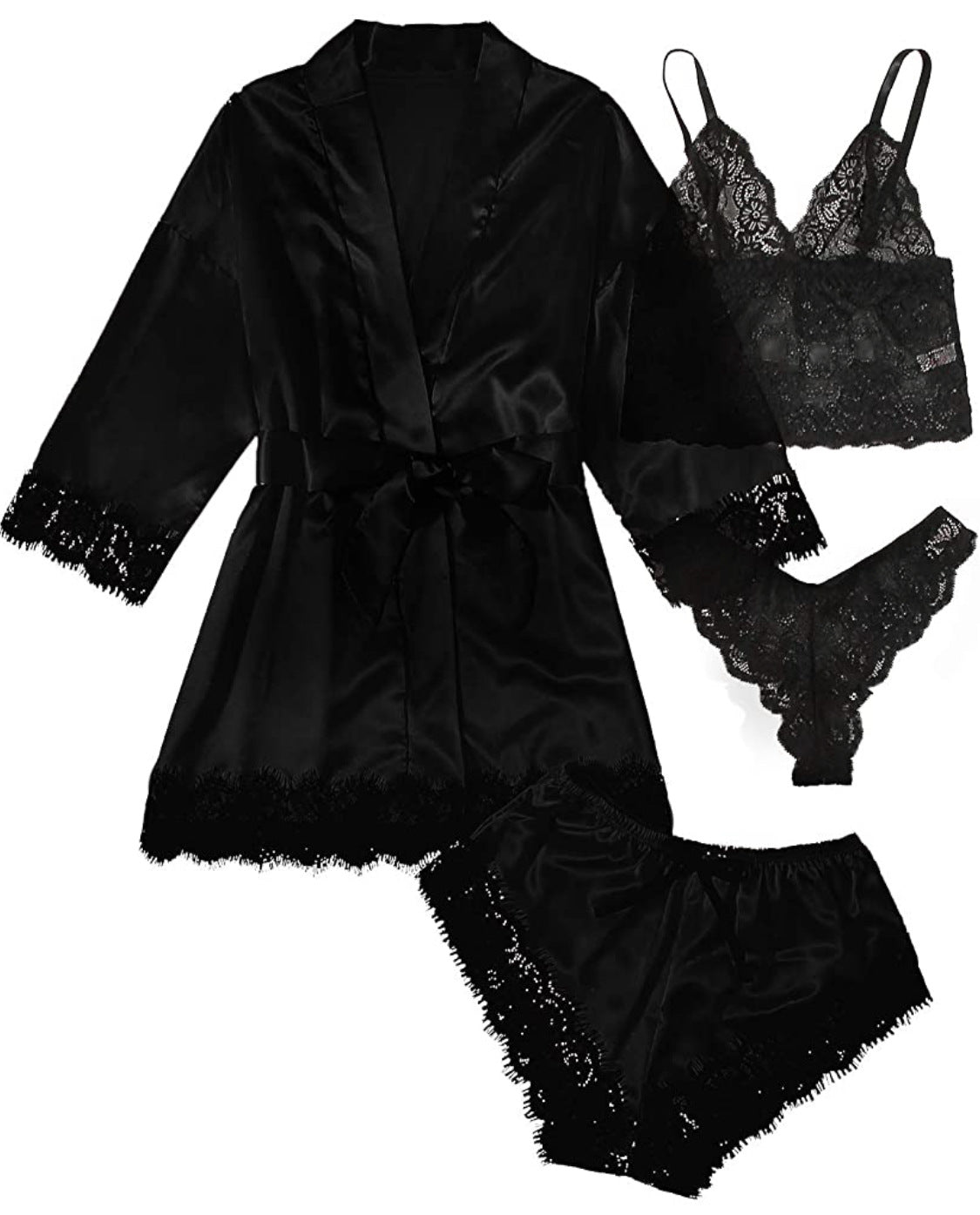 4-piece Lace Bra And Panties