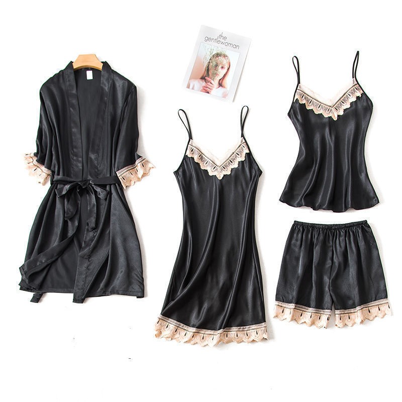 cuff lace nightgown dress set