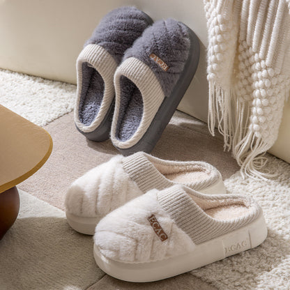 Women's Cotton Slippers Indoor Non-slip Thick-soled Cotton Slippers