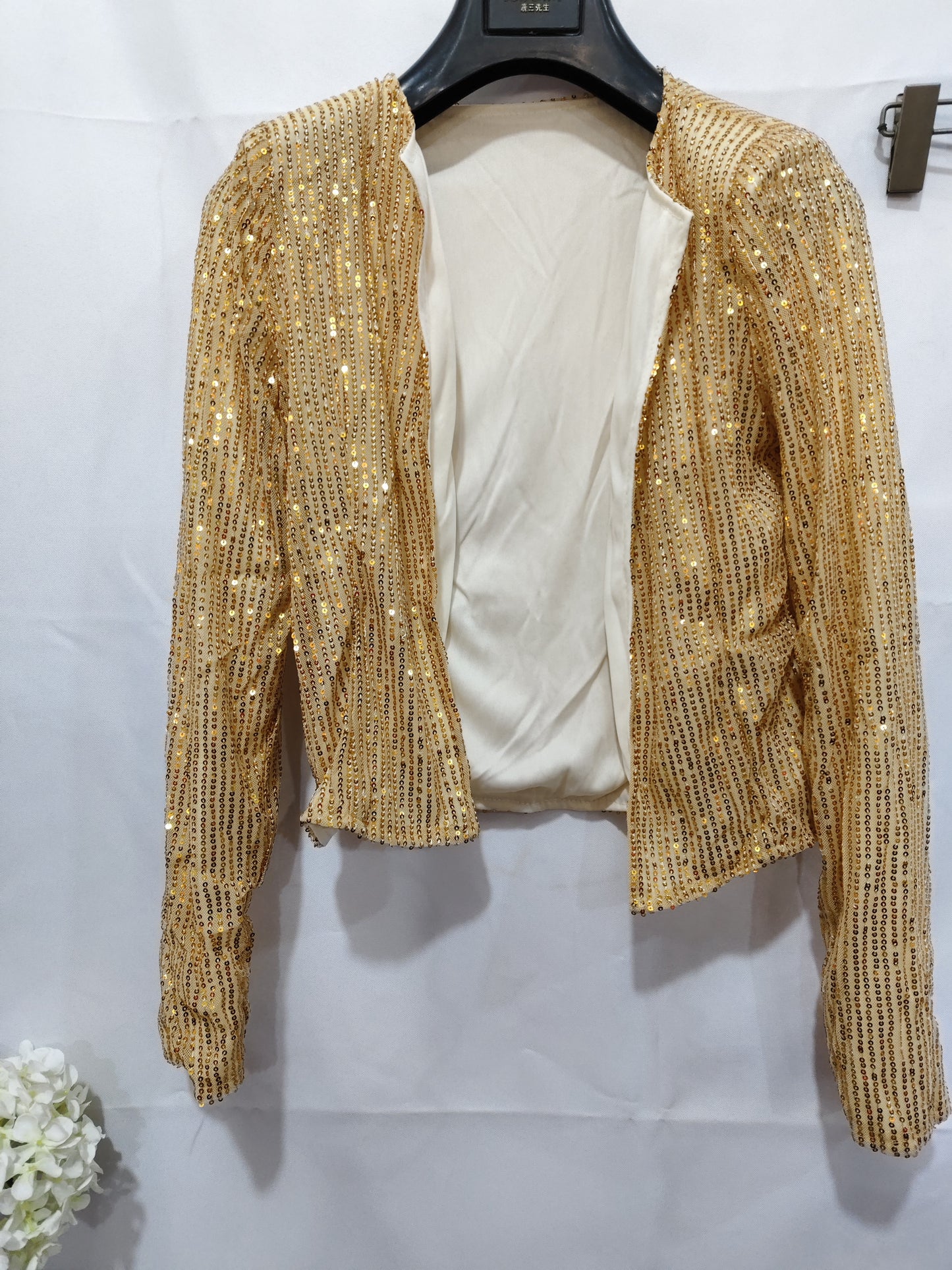 Sequined Slim Fit Blazer
