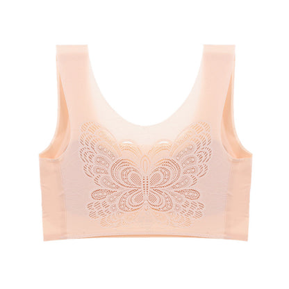 Seamless Butterfly Active Bra With Pads