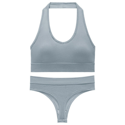 No Underwire Push Up Sports Bra Set