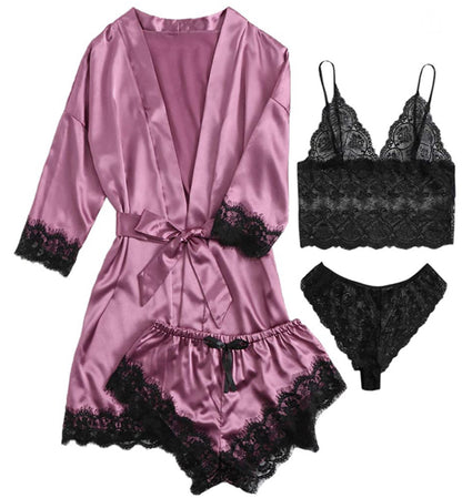 4-piece Lace Bra And Panties