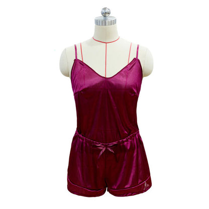 Lace Silk Babydoll Up Nightwear