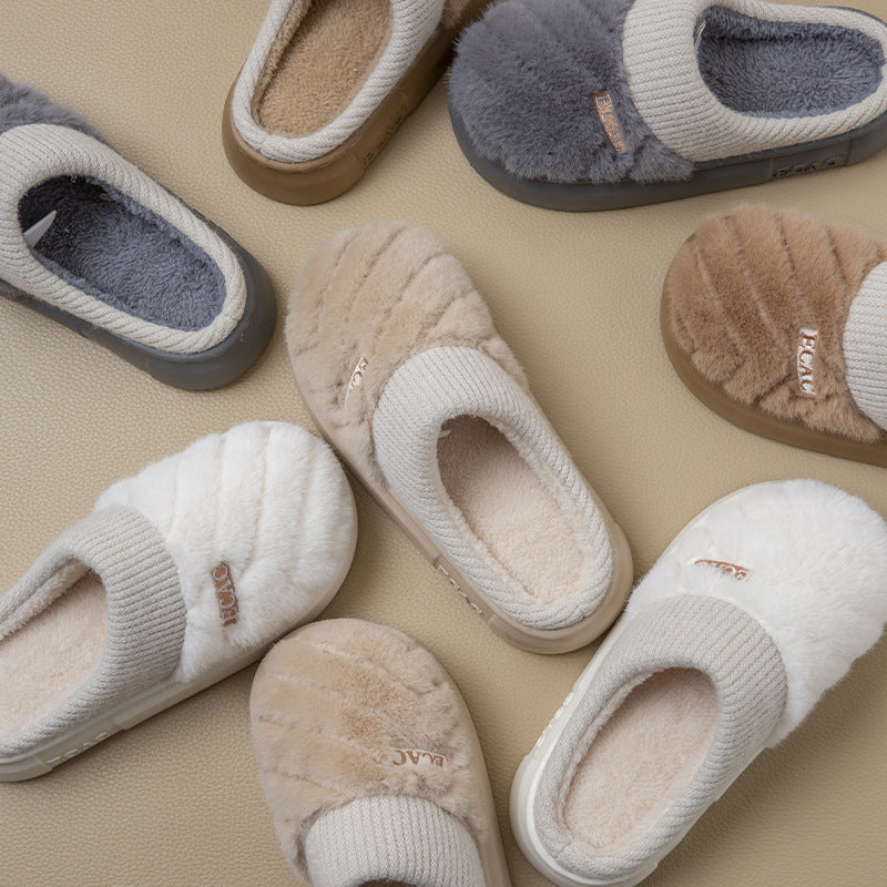 Women's Cotton Slippers Indoor Non-slip Thick-soled Cotton Slippers