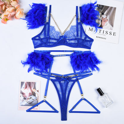 Feather Chains Lace Sexy Lingerie